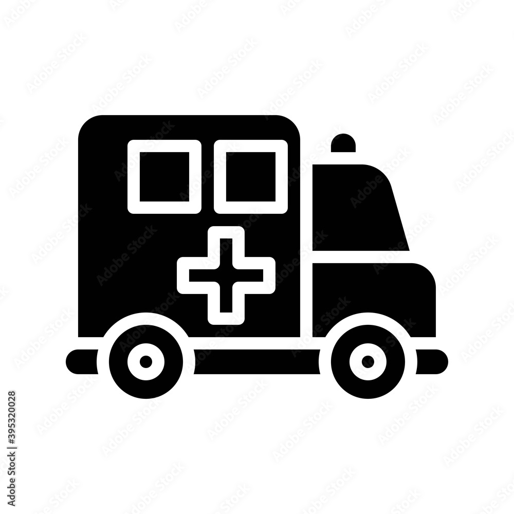 sickness and disease related ambulance van with plus sign vectors in solid design, sickness and disease related ambulance van with plus sign vectors in solid design,