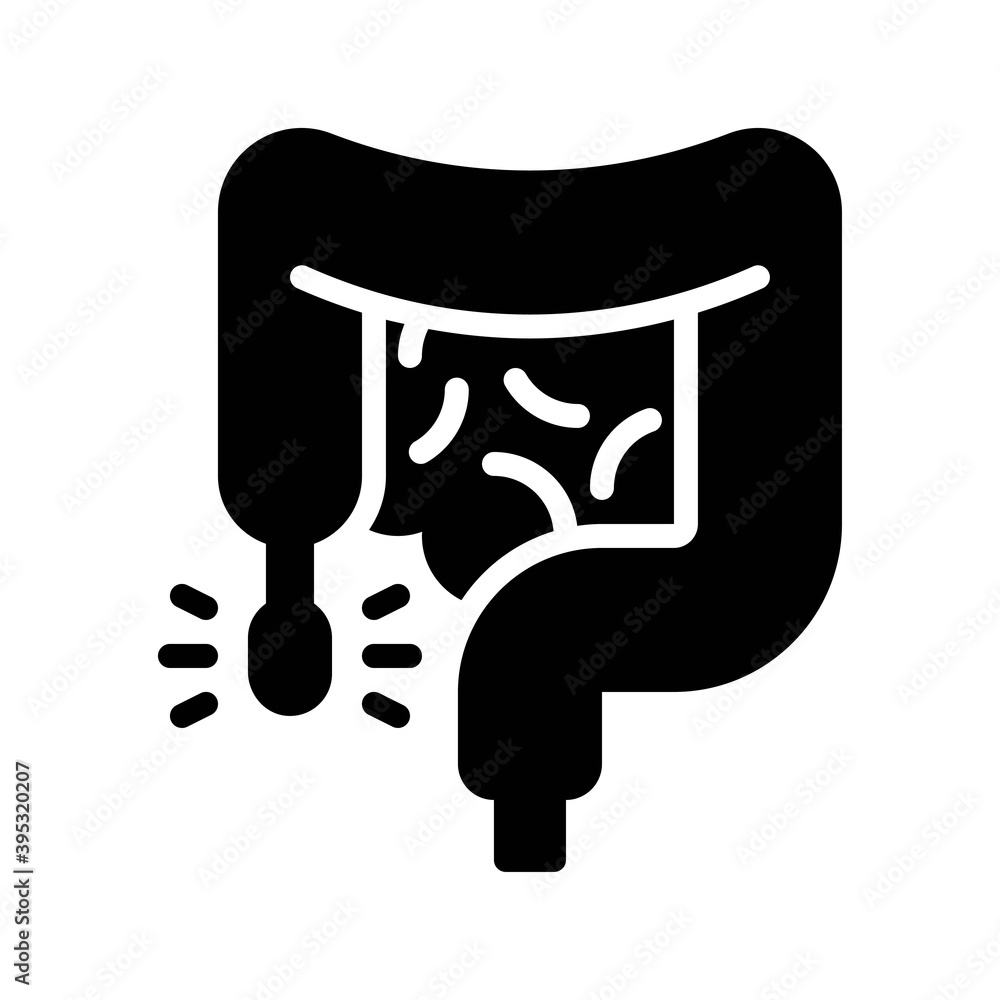 sickness and disease related patient with digestion problem vectors in solid design,