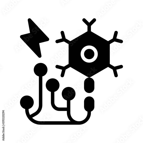 Obraz na płótnie sickness and disease related humen neuron vectors in solid design, w salonie