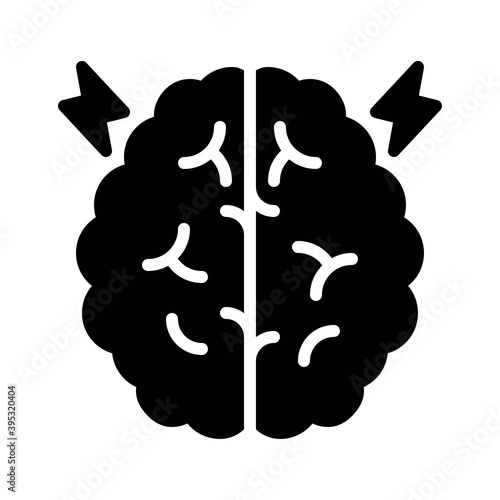 Obraz na płótnie sickness and disease related humen brain pain or disease vectors in solid design, w salonie