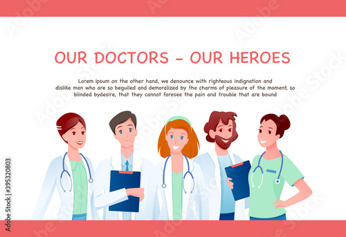 Doctor medical team concept, hospital medicine workers