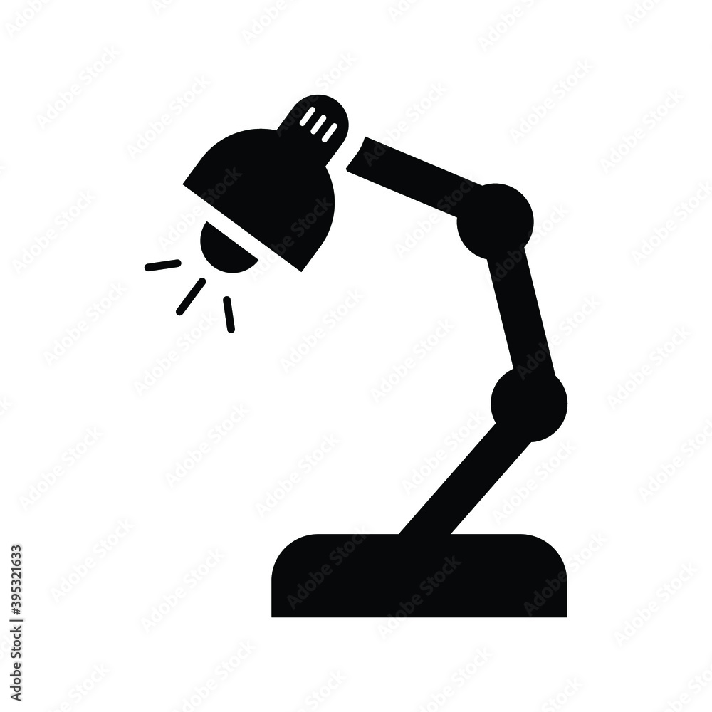 Desk Lamp Vector Icon Illustration Desk Lamp Vector Icon Illustration