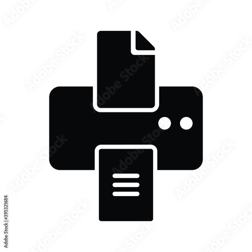 Vászonkép Pinter with Paper Vector Icon