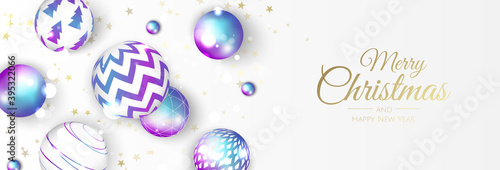 Christmas banner. Background Xmas objects viewed from above. BackgroundMerry Christmas and happy New Year