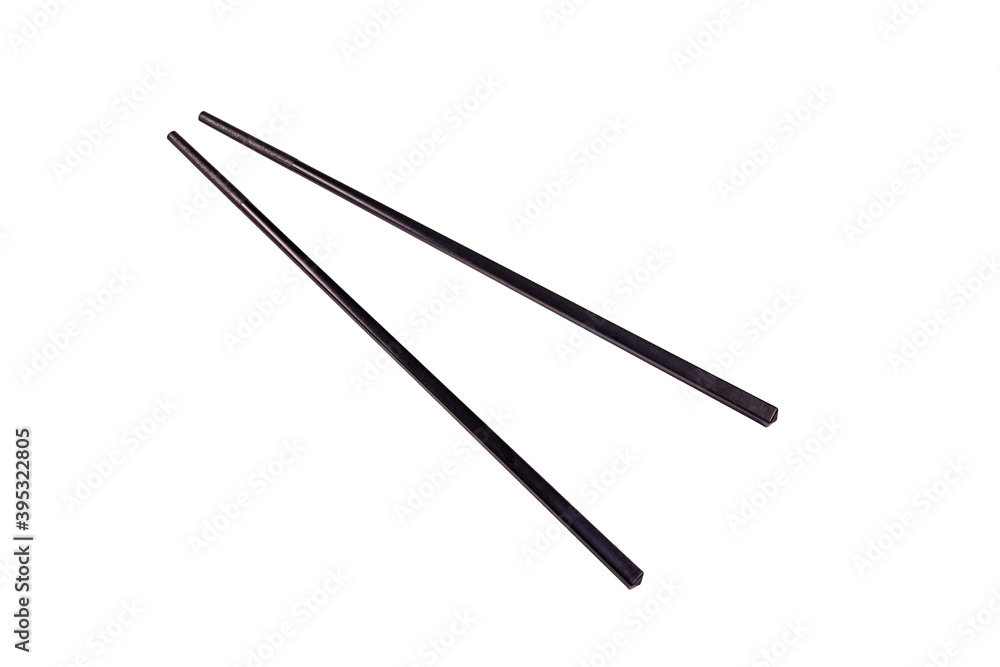 Pair of chopsticks hashi isolated on a white background Pair of chopsticks hashi isolated on a white background
