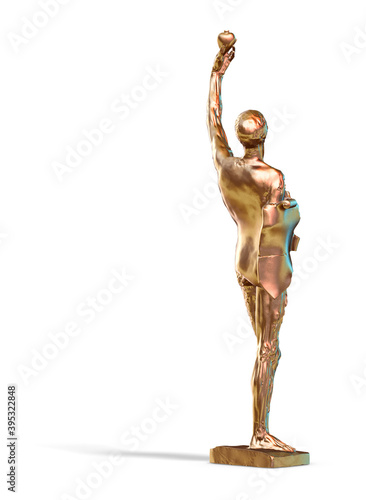 A collection of sculptures made in neon style on a black background for your design ideas. 3D rendering of objects that can be stylized. Combine the shape by adjusting the color and achieve new effect