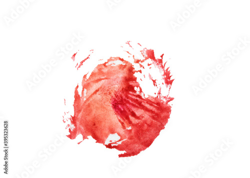 Abstract watercolor blood spots, stains isolated on white background © Olya