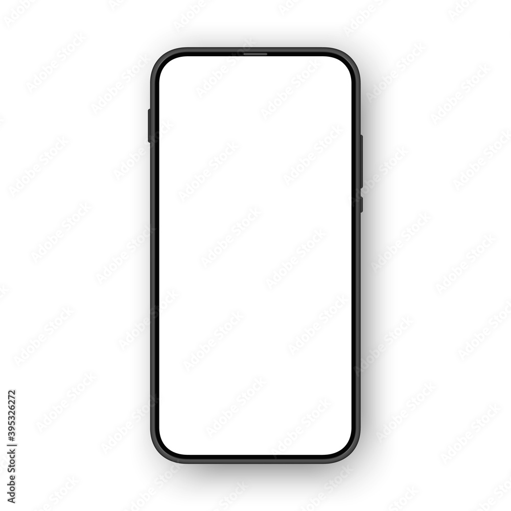 Frameless phone with thin borders and blank empty screen. Frameless phone with thin borders and blank empty screen.