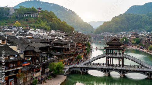 Beautiful scenery of Fenghuang ancient town © 昊 周