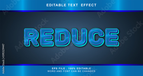 reduce text effect editable
