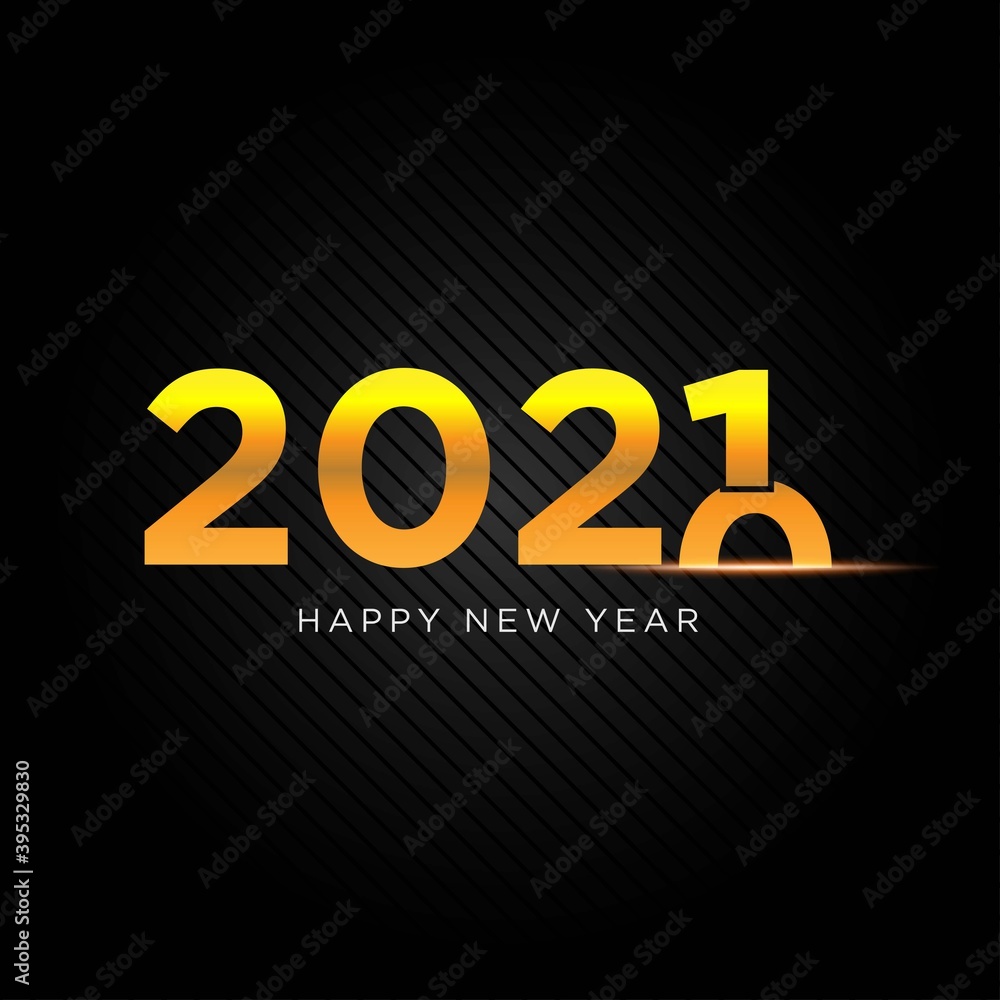 Golden happy new year 2021 background vector illustration Golden happy new year 2021 background vector illustration