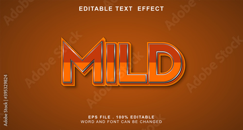 mild text effect editable