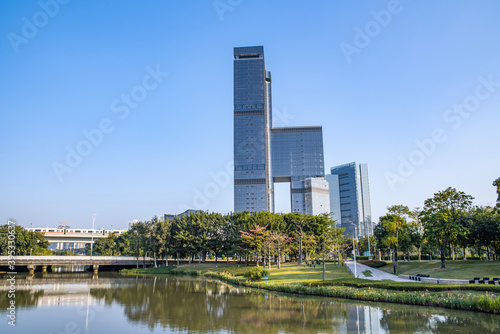 Scenery of Jiaomen River in Nansha Free Trade Zone  Guangzhou