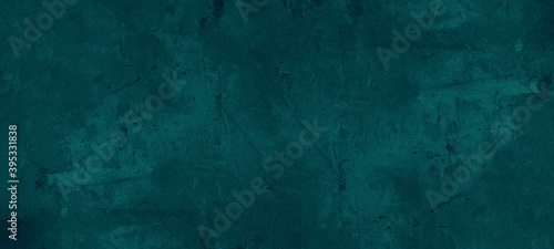 Dark abstract grunge blue ocean green turquoise stone concrete paper texture background banner photo