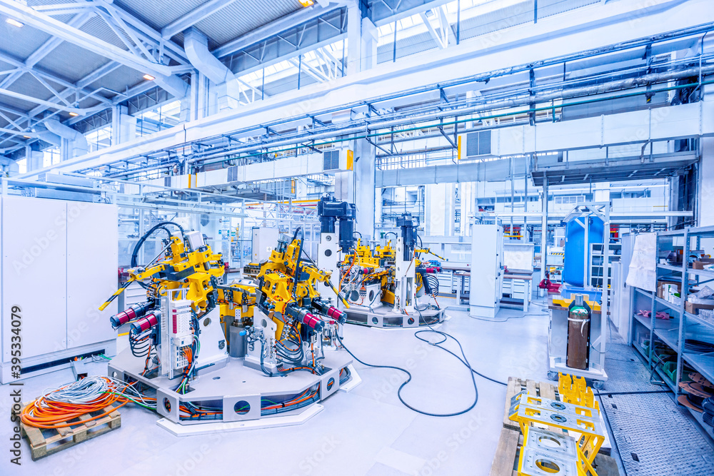 Measurement and testing station at car plant