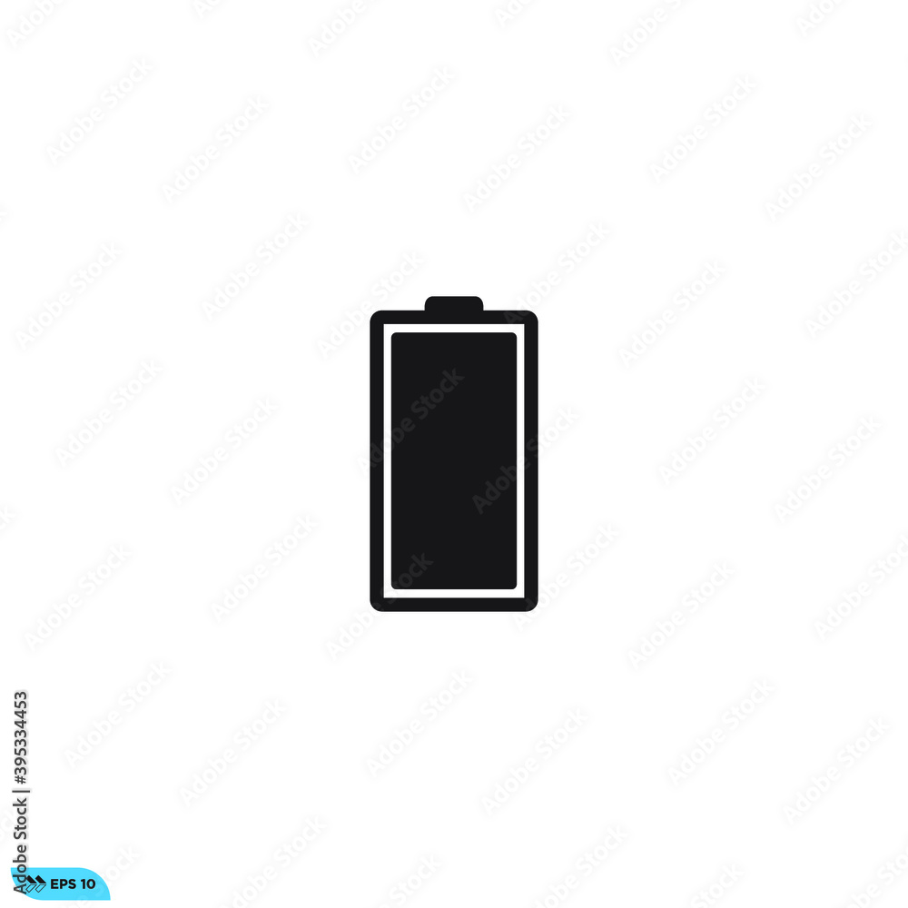 Icon vector graphic of battery, good for illustration Icon vector graphic of battery, good for illustration