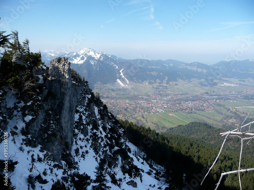 Winter mountain tour to Fockenstein mountain, Bavaria, Germany photo