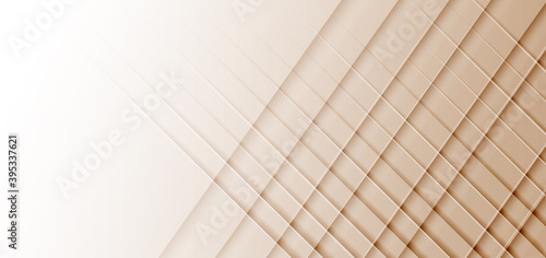 Abstract modern geometric shape overlapping on light brown background and texture.