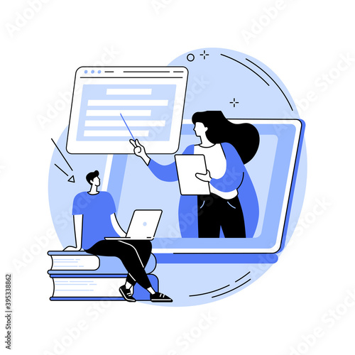 Online courses abstract concept vector illustration. Free online courses, certificate diploma, business school, digital education, elearning, watching webinar, training courses abstract metaphor.