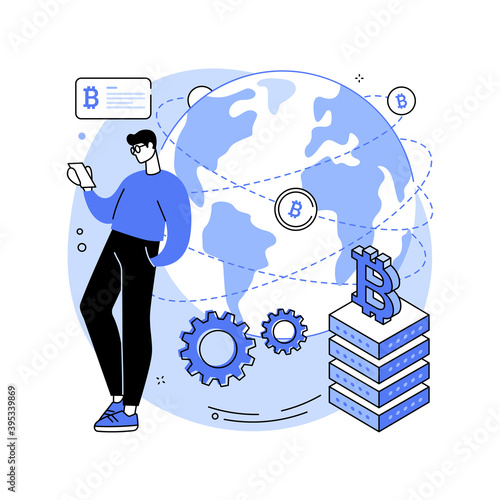 FinTech technology abstract concept vector illustration. Technology integration, financial services company, payment processing, stock trading app, lending marketplace, mortgage abstract metaphor.