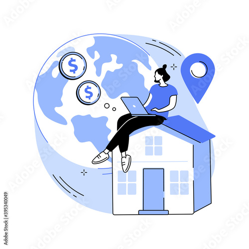 International and non-resident taxes abstract concept vector illustration. Non-resident corporation income tax, international business liability, resident alien taxation abstract metaphor.