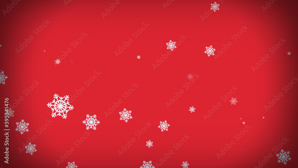 Snowflakes falling against on red background. Christmas, Holiday, Winter, New Year, Snowflake, Festive background. 3d rendering Snowflakes falling against on red background. Christmas, Holiday, Winter, New Year, Snowflake, Festive background. 3d rendering
