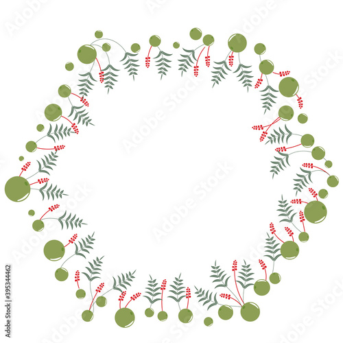 floral pattern in the form of a frame in soothing colors