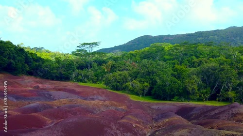 The Seven coloured earths near Chamarel, Mauritius, Africa