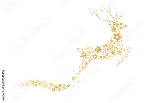 Weihnachtliche Dekoration Rentier mit goldenem Sternenschweif