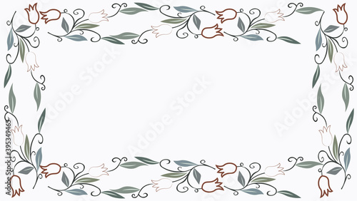 tulip pattern design, white background design