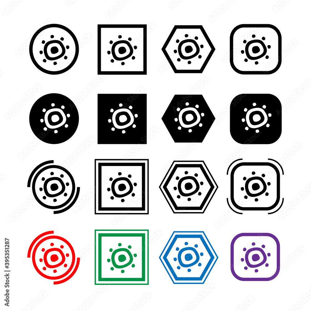 virus and bacteria icon virus and bacteria icon