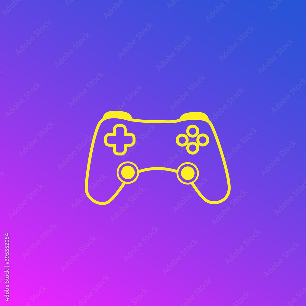 Gamepad icon. Video game controller, joystick vector Gamepad icon. Video game controller, joystick vector
