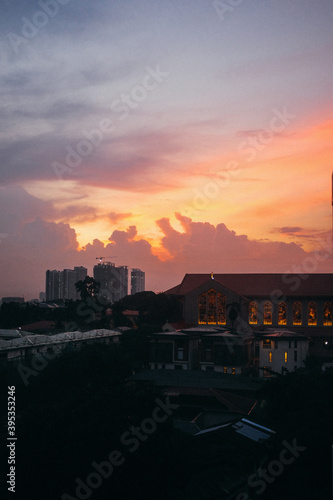 Manila skyline at sunset