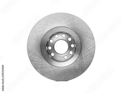 Car brake disc isolated on white background.