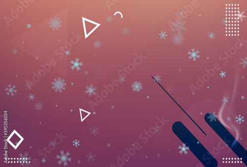 Winter christmas snowflake background. Vector.
