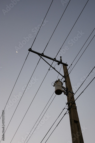 electric pole with wires