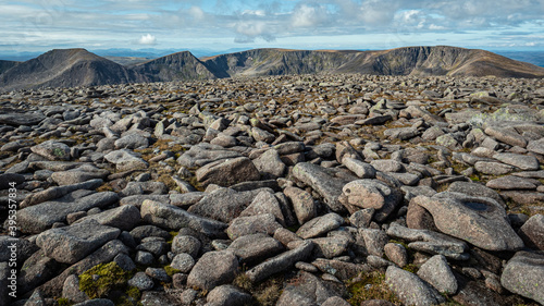  The summit of Ben Macdui on the Cairngorm plateau in the Scottish Highlands