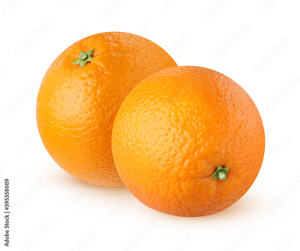 isolated oranges. two citrus fruits. isolated oranges. two citrus fruits.