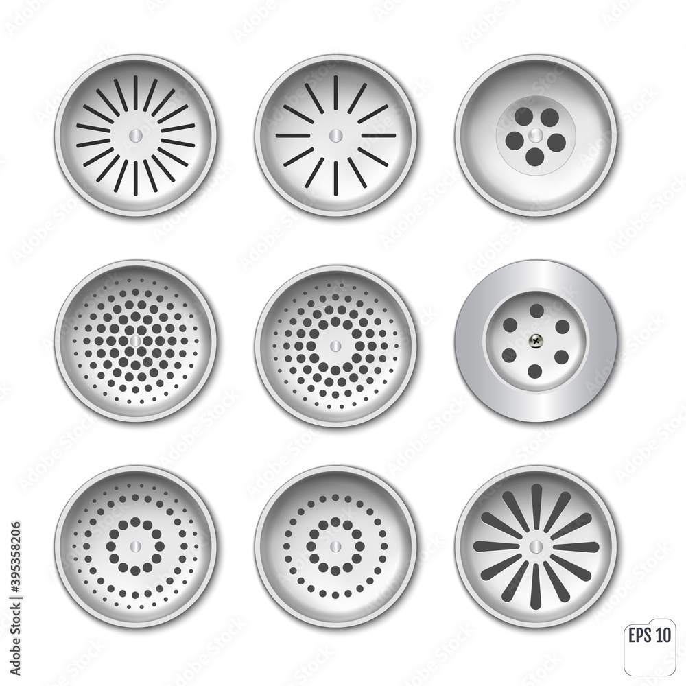 Drain manhole with grid on sewer in bathroom or shower floor Drain manhole with grid on sewer in bathroom or shower floor