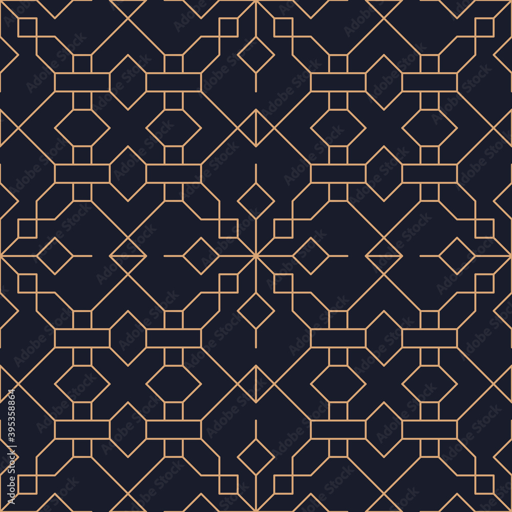 Vector seamless geometric pattern. Gold linear pattern. Wallpapers for your design. Vector seamless geometric pattern. Gold linear pattern. Wallpapers for your design.