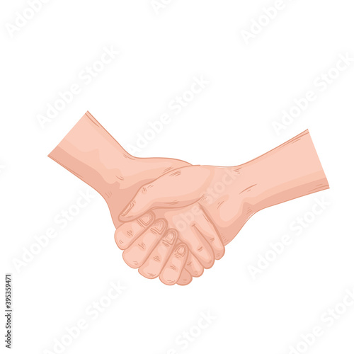 handshake greeting expression isolated icon vector illustration design