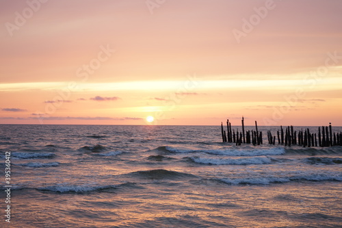 sunset on the beach