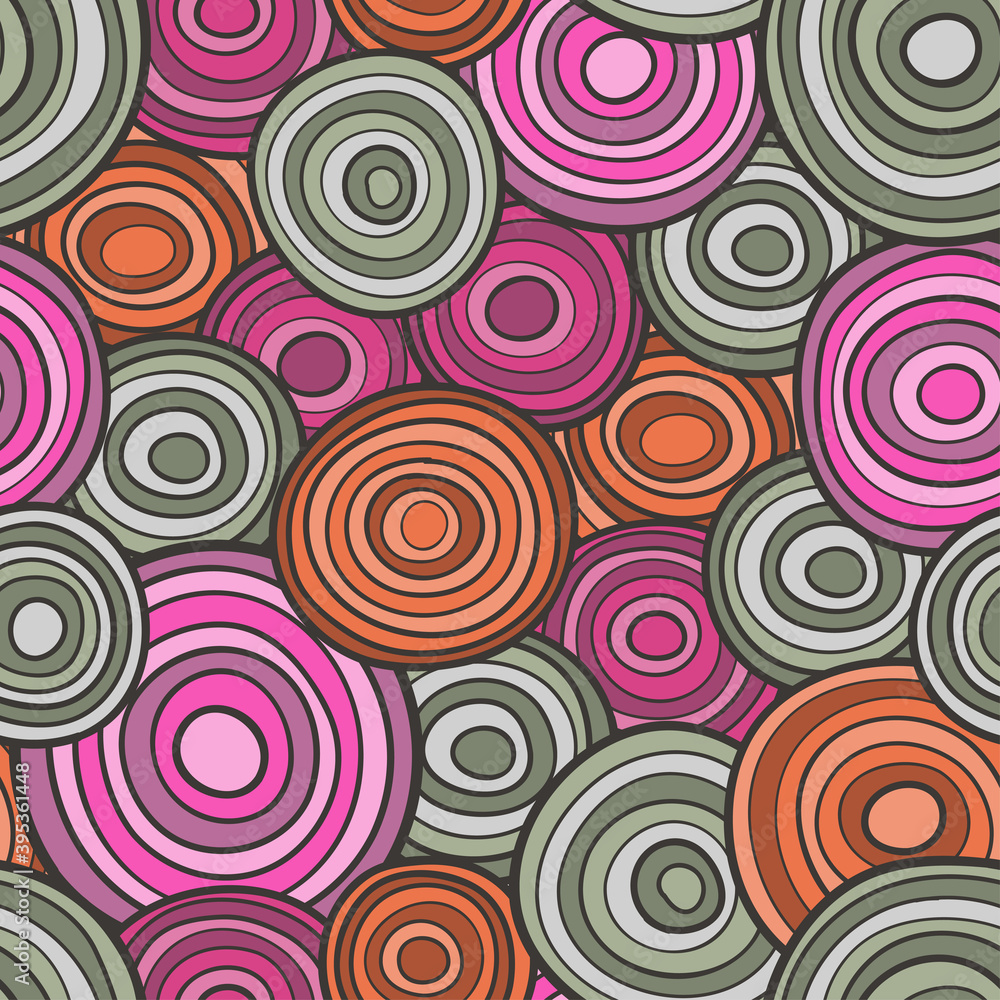 Seamless colorful circles abstract pattern. Trendy fashion print. Seamless colorful circles abstract pattern. Trendy fashion print.