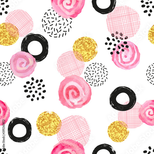 Seamless dotted pattern wit...