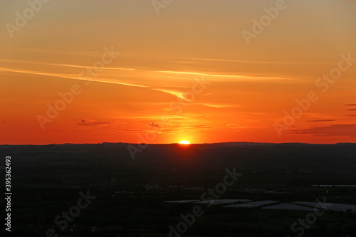 Sunset over Westbury  Wiltshire 