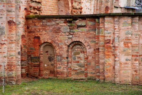 brick walls of the old Cathedral, Veliky Novgorod, autumn 2020 © eevlada