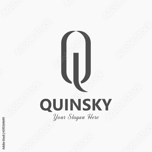 Modern Letter Q QQ Logo Initial Template Vector