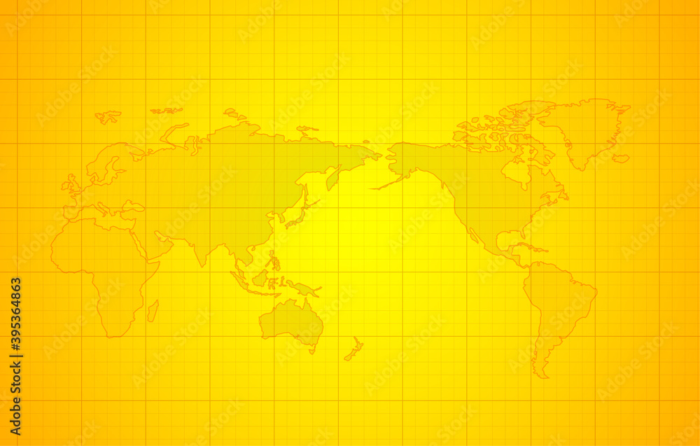 Image of a outline world map with a colorful background. contour illustration