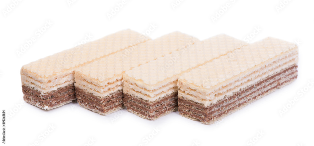 Group of multilayer waffles isolated Group of multilayer waffles isolated
