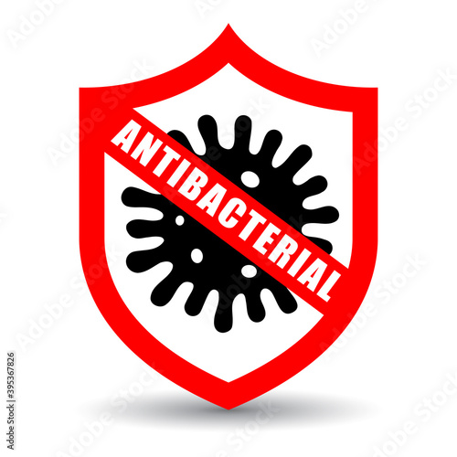 Stop virus, antibacterial vector icon